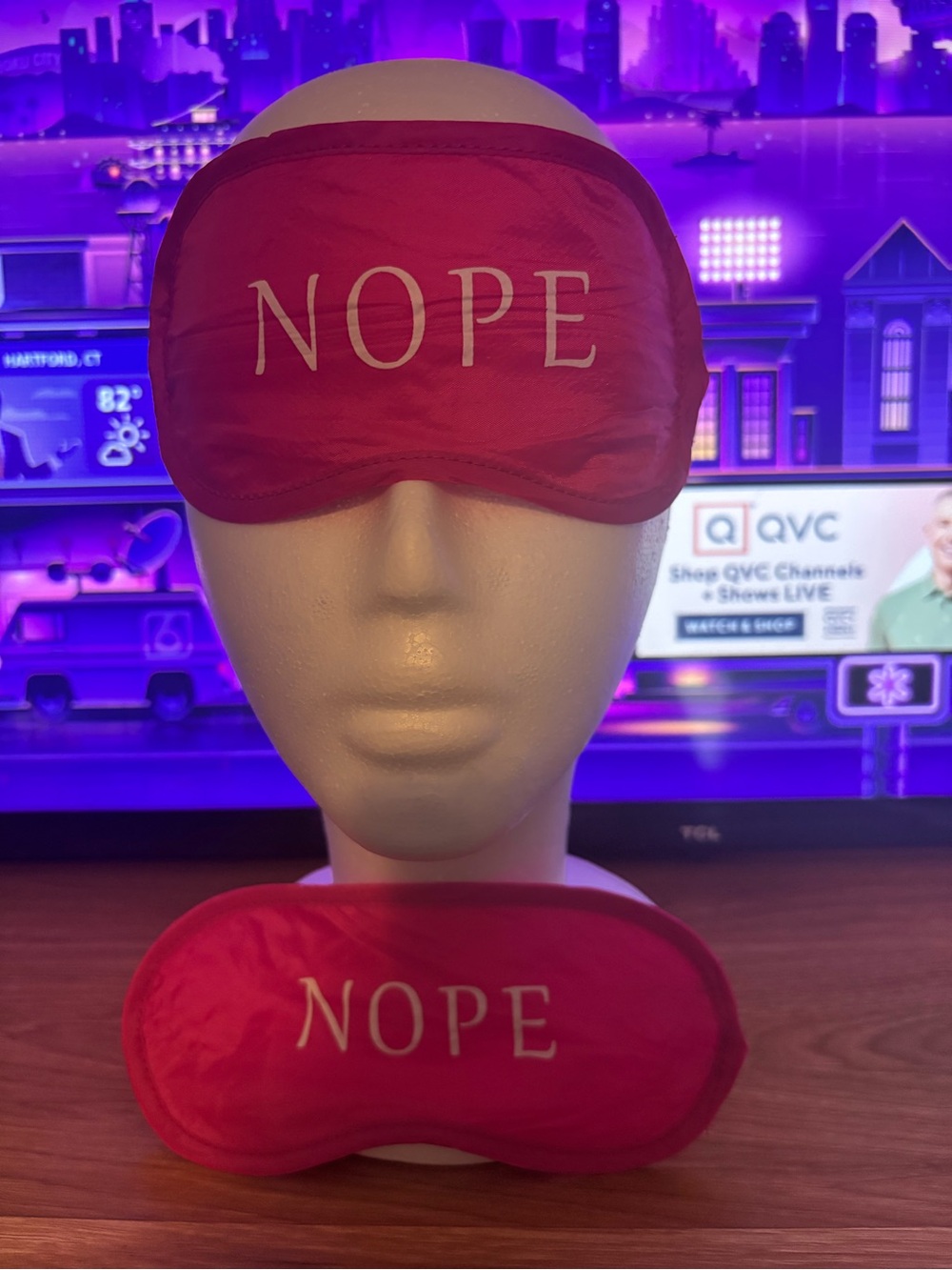 Pink Sleep Mask - Light-Blocking Travel Eye Cover